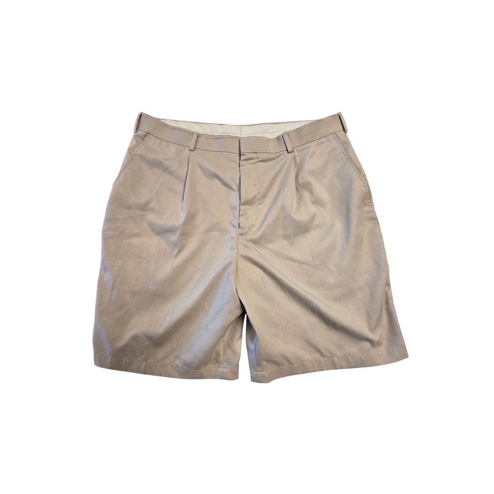 Walter Hagen Mens Pleated Golf Shorts Tan Khaki Size 40 RN 104141